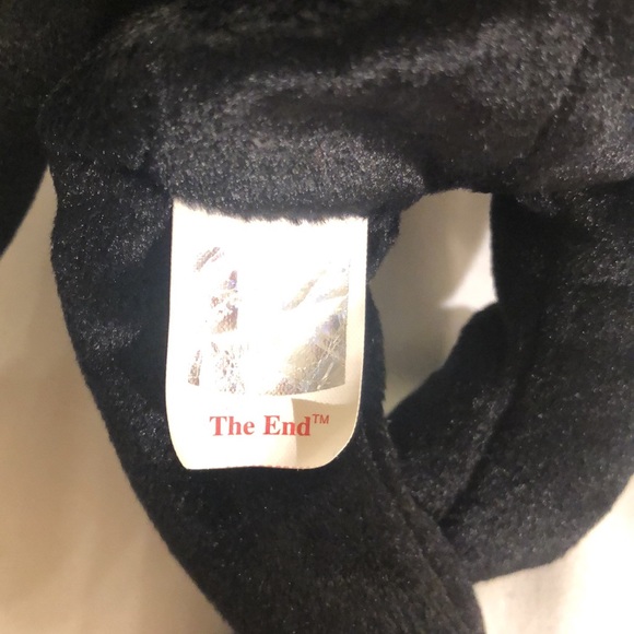 “The End” Bear TY Beanie Baby, Black Bear, Vintage Collectible 1999 - Picture 12 of 14